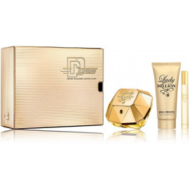 Paco Rabanne Lady Million набор для женщин (80 мл. EDP + 10 мл. EDP + 100 мл. лосьон для тела)