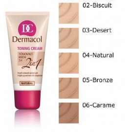 Dermacol Toning Cream 2in1 meikapa bāze 30 ml.