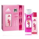 Adidas Fruity Rhythm komplekts sievietēm (75 ml. EDT + dušas želeja 250 ml.)