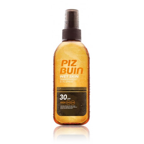 Piz Buin Wet Skin Transparent Sun Spray SPF30 uz mitrās ādas izsmidzināms aizsargājošs līdzeklis 150 ml.