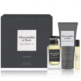 Abercrombie & Fitch Authentic Man komplekts vīriešiem (100 ml. EDT + 15 ml. EDT + 200 ml. mazgāšanas līdzeklis)