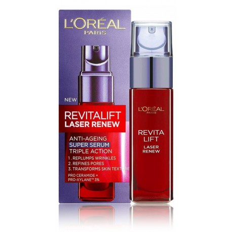 L'oreal RevitaLift Rejuvenating Serum Laser X3 serums nobriedušai ādai 30 ml.