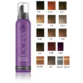 Schwarzkopf Professional IGORA Expert Mousse krāsojošas matu putas 100 ml.